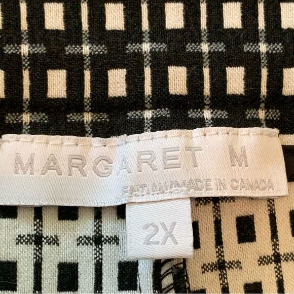 MARGARET M Skirt women’s XL black and white stretchy elastic waist pull on. - Picture 4 of 7